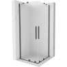 Mexen Velar Duo cabină de duș glisantă 80 x 80 cm, mat, gun gray periat - 871-080-080-32-66