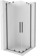 Mexen Velar Duo cabină de duș culisantă 100 x 100 cm, mat, gun gray periat - 871-100-100-32-66