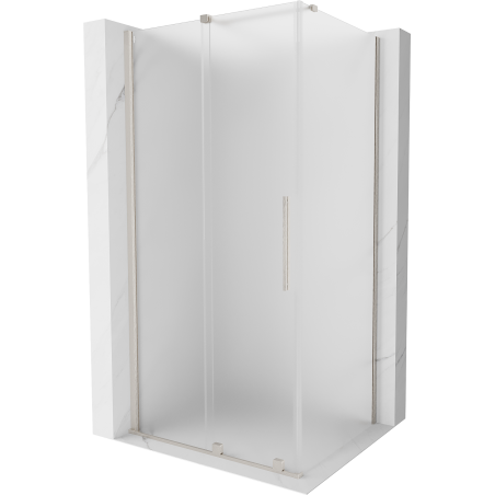 Mexen Velar cabină de duș glisantă 130 x 80 cm, mat, nichel periat - 871-130-080-31-97