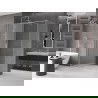 Mexen Velar tolóajtós zuhanykabin 140 x 85 cm, matt, csiszolt nikkel - 871-140-085-31-97