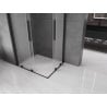 Mexen Velar Duo cabină de duș glisantă 100 x 90 cm, înghețată, neagră - 871-100-090-32-70