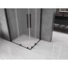 Mexen Velar Duo cabină de duș glisantă 100 x 90 cm, înghețată, neagră - 871-100-090-32-70