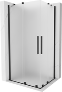 Mexen Velar Duo cabină de duș glisantă 90 x 80 cm, înghețată, neagră - 871-090-080-32-70