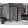 Mexen Velar Duo cabină de duș glisantă 100 x 90 cm, înghețată, neagră - 871-100-090-32-70