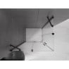 Mexen Velar Duo cabină de duș glisantă 100 x 90 cm, înghețată, neagră - 871-100-090-32-70