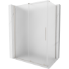 Mexen Velar cabină de duș culisantă 150 x 85 cm, mat, nichel periat - 871-150-085-31-97