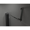 Mexen Velar Duo cabină de duș glisantă 100 x 90 cm, înghețată, neagră - 871-100-090-32-70