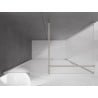 Mexen Velar tolóajtós zuhanykabin 150 x 80 cm, fagyott üveg, polírozott nikkel - 871-150-080-31-97