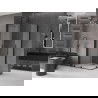 Mexen Velar Duo cabină de duș glisantă 90 x 80 cm, înghețată, neagră - 871-090-080-32-70