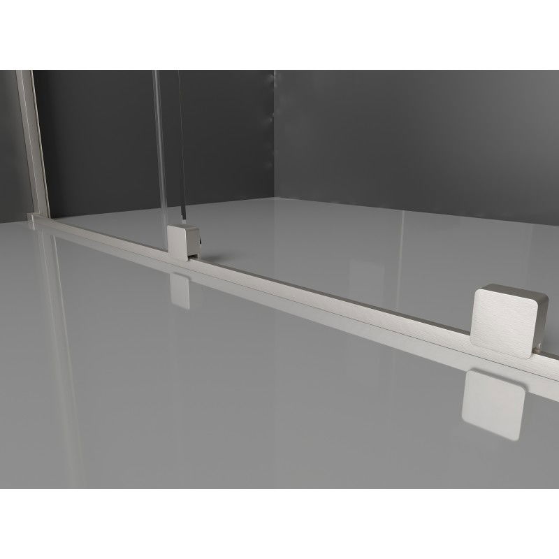 Mexen Velar eltolható zuhanykabin 150 x 80 cm, zúzmarás, kefélt nikkel - 871-150-080-31-97