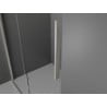 Mexen Velar tolóajtós zuhanykabin 150 x 80 cm, fagyott üveg, polírozott nikkel - 871-150-080-31-97
