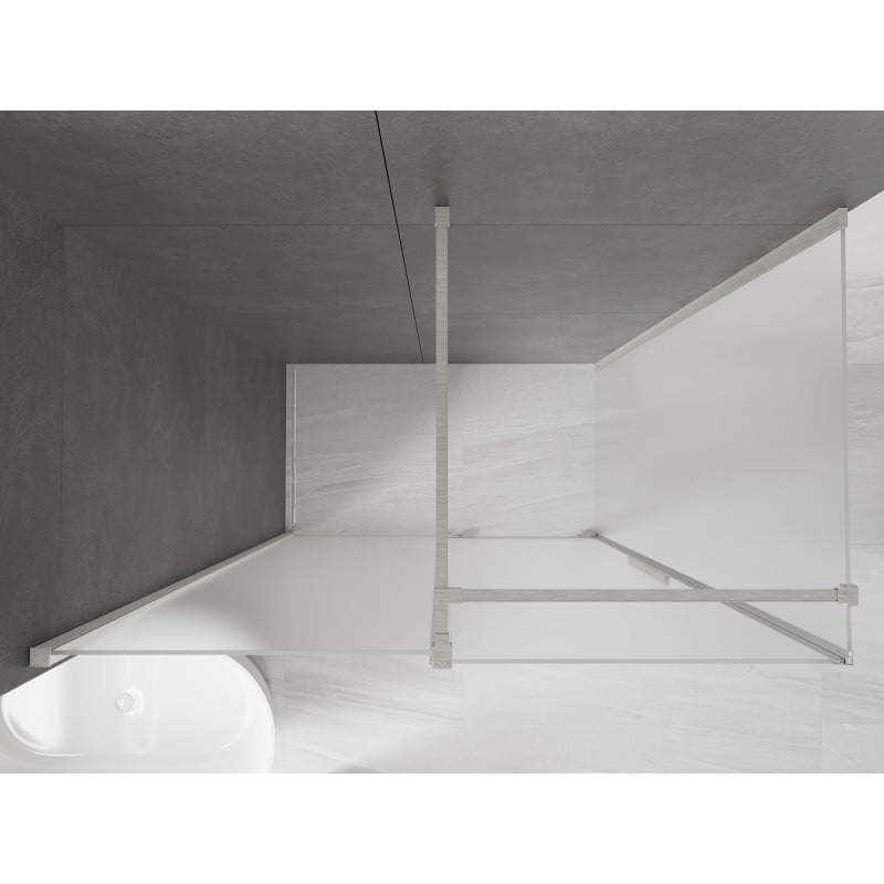 Mexen Velar cabina de duș glisantă 160 x 70 cm, șlefuit, nichel periat - 871-160-070-31-97