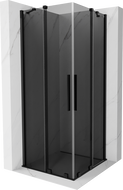 Mexen Velar Duo cabină de duș glisantă 80 x 80 cm, grafit, negru - 871-080-080-42-70