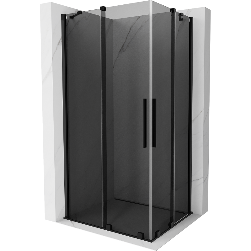 Mexen Velar Duo cabină de duș culisantă 90 x 80 cm, grafit, negru - 871-090-080-42-70