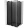 Mexen Velar Cabină de duș Duo culisantă 90 x 80 cm, grafit, neagră - 871-090-080-42-70