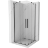 Mexen Velar Duo cabină de duș glisantă 100 x 100 cm, transparentă, gun metal - 871-100-100-02-95