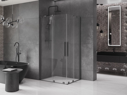 Mexen Velar Duo cabină de duș glisantă 100 x 90 cm, transparentă, metal armat - 871-100-090-02-95