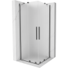 Mexen Velar Duo cabină de duș glisantă 90 x 90 cm, înghețată, metal pistol - 871-090-090-32-95