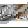 Mexen Rio négyzet alakú zuhanykabin 90 x 90 cm, Átlátszó, Fekete + zuhanytálca Rio, Fehér - 860-090-090-70-00-4510