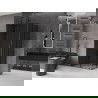 Mexen Velar Duo tolóajtós zuhanykabin 100 x 90 cm, grafit, gun metal - 871-100-090-42-95