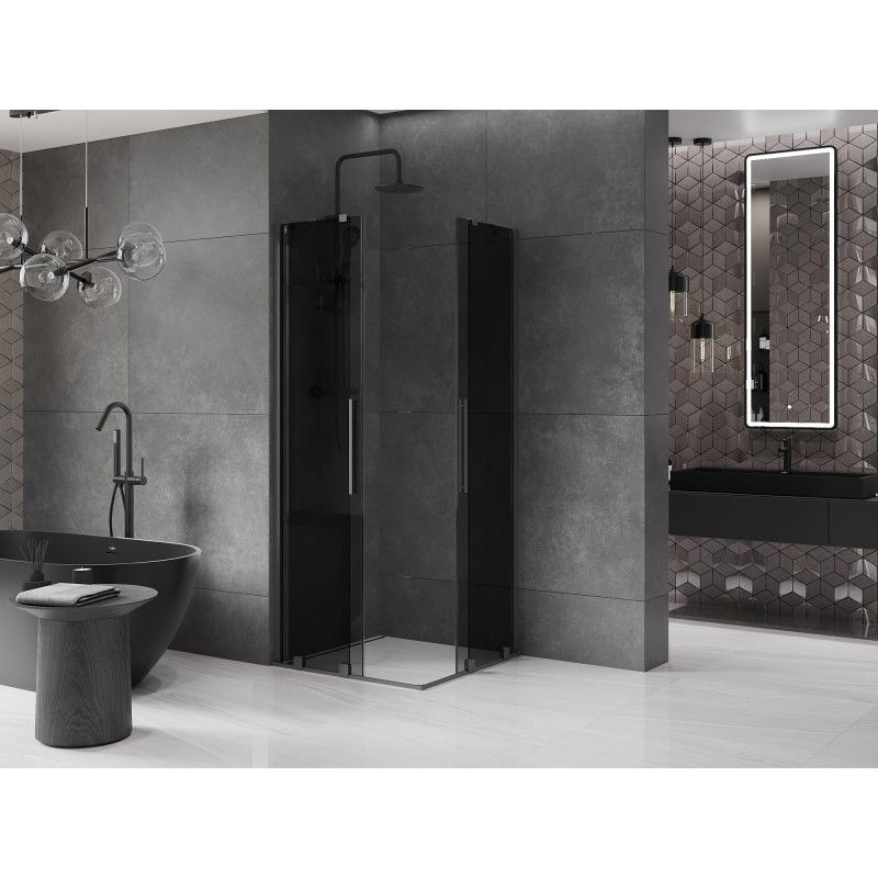 Mexen Velar Duo cabină de duș culisantă 100 x 100 cm, grafit, gun metal - 871-100-100-42-95