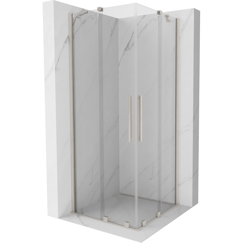 Mexen Velar Duo cabină de duș culisantă 100 x 100 cm, transparent, nichel periat - 871-100-100-02-97