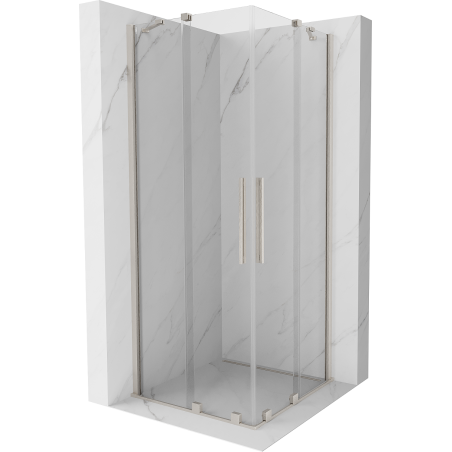 Mexen Velar Duo cabină de duș culisantă 100 x 100 cm, transparent, nichel periat - 871-100-100-02-97
