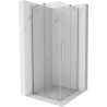 Mexen Velar Duo cabină de duș culisantă 100 x 100 cm, transparent, nichel periat - 871-100-100-02-97