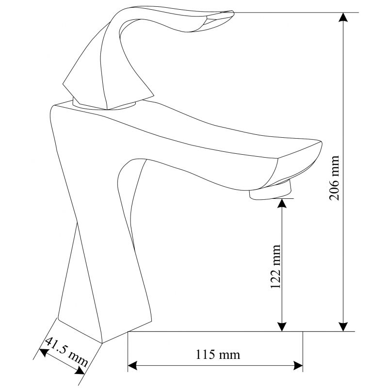 Mexen Estrella baterie de chiuvetă, crom - 72300-00
