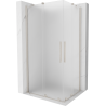 Mexen Velar Duo cabină de duș culisantă 100 x 90 cm, înghețat, nichel periat - 871-100-090-32-97