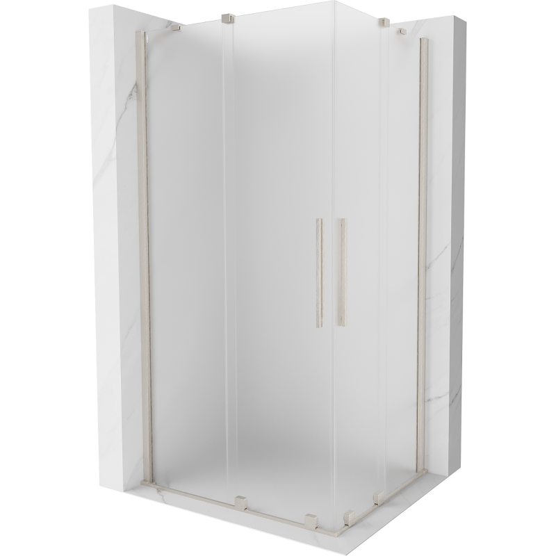 Mexen Velar Cabină de duș Duo glisantă 90 x 80 cm, satinată, nichel periat - 871-090-080-32-97