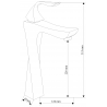 Mexen Estrella baterie înaltă de chiuvetă, Aurie - 72310-50