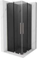 Mexen Velar Duo cabină de duș glisantă 80 x 80 cm, grafit, nichel periat - 871-080-080-42-97