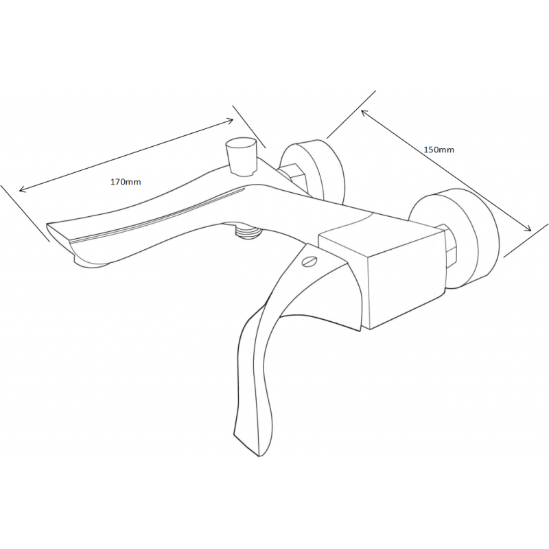 Mexen Estrella baterie de baie, neagră - 72330-70