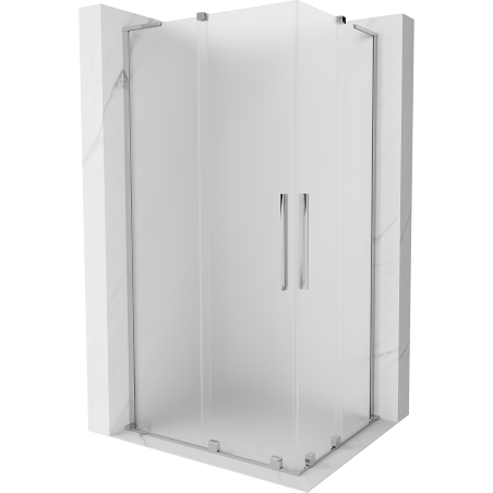 Mexen Velar L Duo cabină de duș glisantă 90 x 80 cm, mat, crom - 871-090-080-02-33-01