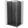 Mexen Velar L Duo cabină de duș glisantă 100 x 90 cm, grafit, crom - 871-100-090-02-43-01