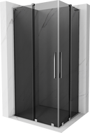 Mexen Velar L Cabină de duș Duo cu uși glisante 100 x 90 cm, grafit, crom - 871-100-090-02-43-01