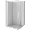 Mexen Velar L Duo toló zuhanykabin 90 x 80 cm, átlátszó, fehér - 871-090-080-02-03-20
