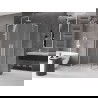 Mexen Velar L Duo cabină de duș glisantă 90 x 80 cm, înghețat, albă - 871-090-080-02-33-20