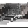 Mexen Velar L Duo cabină de duș culisantă 100 x 90 cm, grafit, alb - 871-100-090-02-43-20