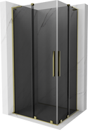 Mexen Velar L Duo cabină de duș glisantă 100 x 90 cm, grafit, auriu - 871-100-090-02-43-50