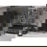 Mexen Velar L Duo cabină de duș glisantă 100 x 90 cm, grafit, auriu - 871-100-090-02-43-50