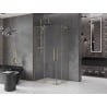 Mexen Velar L Duo cabină de duș glisantă 100 x 90 cm, transparent, auriu - 871-100-090-02-03-50