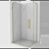 Mexen Velar L Duo cabină de duș glisantă 100 x 90 cm, transparent, auriu periat - 871-100-090-02-03-55