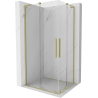 Mexen Velar L Duo cabină de duș glisantă 100 x 90 cm, transparent, auriu periat - 871-100-090-02-03-55