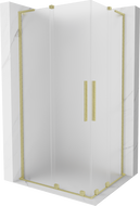 Mexen Velar L Duo cabină de duș glisantă 90 x 80 cm, înghețat, auriu periat - 871-090-080-02-33-55