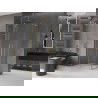 Mexen Velar L Duo cabină de duș glisantă 100 x 90 cm, transparent, auriu periat - 871-100-090-02-03-55