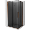 Mexen Velar L Cabină de duș Duo culisantă 100 x 90 cm, grafit, aur roz - 871-100-090-02-43-60