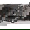 Mexen Velar L Duo cabină de duș glisantă 90 x 80 cm, grafit, aur roz - 871-090-080-02-43-60