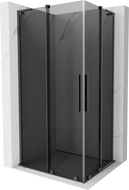 Mexen Velar L Duo cabină de duș glisantă 90 x 80 cm, grafit, gun gray periat - 871-090-080-02-43-66